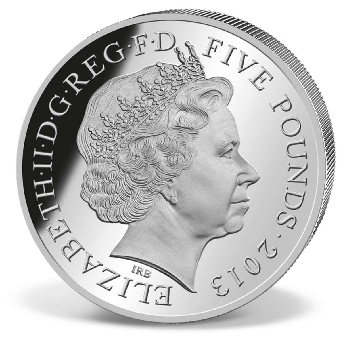 5 Queens Coronation Crown Commemorative Coin Queen Elizabeth Ii